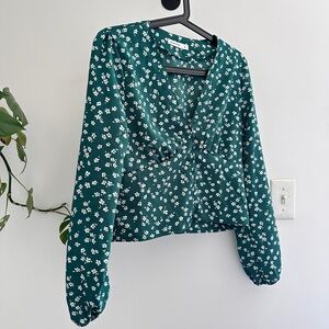 RIHOAS Green Floral Blouse